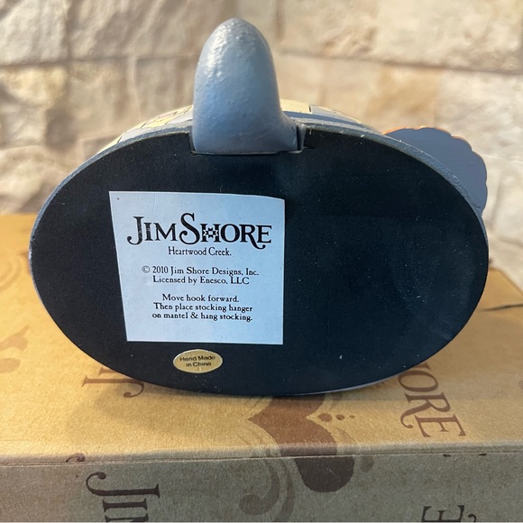 JIM SHORE Heartwood Creek Collection Snowman 2010 Mantel Stocking Hanger #407620 - Picture 2 of 10